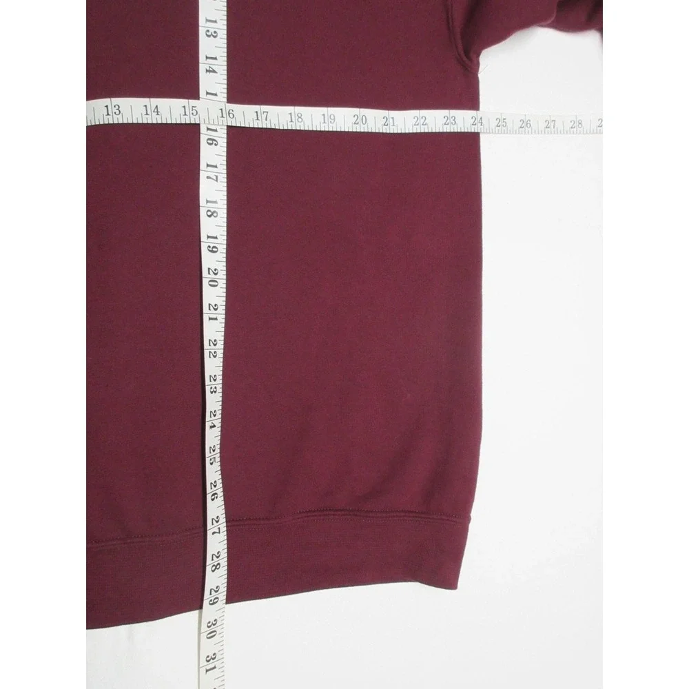 Fruit of the Loom Fleece‎ Sweatshirt Men's XL Burgundy Crew Neck Pullover